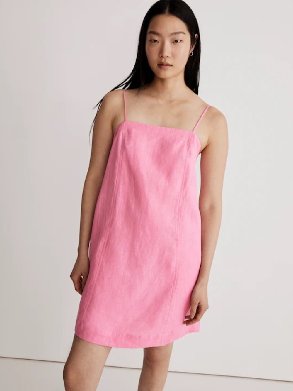 Madewell Pink Spaghetti-Strap Slip Dress